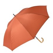 長傘 晴雨兼用 エコルーペット ジャンプ63 63cm ジャンプ式 グラスファイバー骨(親骨) UVカット加工 PET再生繊維 キャロット 16618