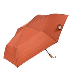 折りたたみ傘 晴雨兼用 エコルーペット オートマティックミニ58 58cm 自動開閉 UVカット加工 PET再生繊維 キャロット 16628