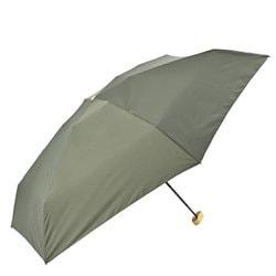 折りたたみ傘 晴雨兼用 エコルーペット 5段ミニ55 55cm 手開き式 UVカット加工 PET再生繊維 カーキ 16646