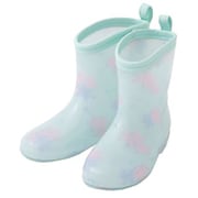 キッズレインンブーツ 花柄 19cm ライトグリーン 07006061