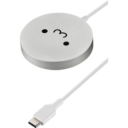 ワイヤレス充電器 Qi 認証 Qi2 対応 15W/7.5W/5W マグネット式 卓上 ケーブル一体 1.5m ホワイトフェイス W-MA04WF