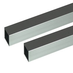 アルミ角パイプ 2m 1.0×10×10mm シルバー 2本組
