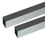 アルミ角パイプ 2m 2.5×75×75mm シルバー 2本組