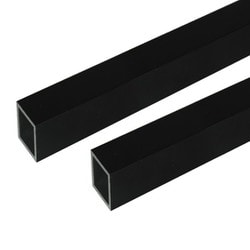 アルミ角パイプ 2m 2.0×50×50mm ブラック 2本組