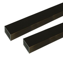 アルミ角パイプ 2m 2.0×25×50mm ブロンズ 2本組