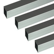 アルミ角パイプ 1m 2.5×75×75mm シルバー 4本組