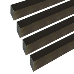 アルミ角パイプ 1m 2.0×25×25mm ブロンズ 4本組