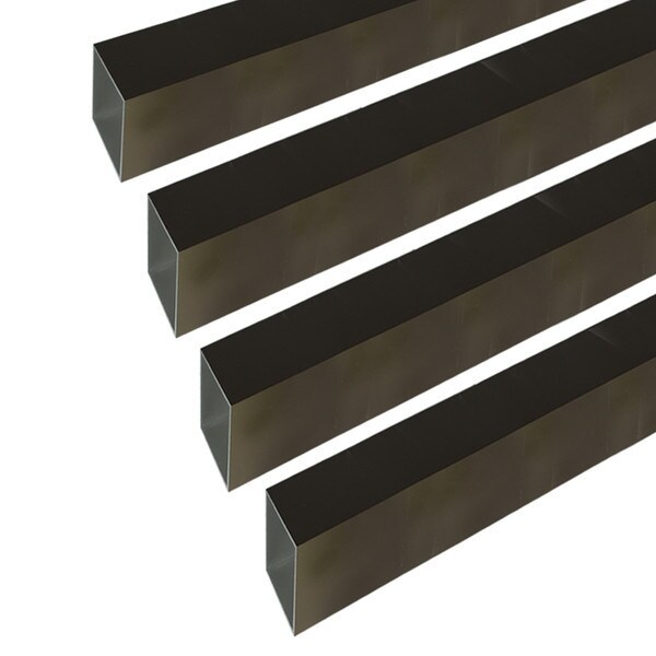 アルミ角パイプ 1m 1.5×30×30mm ブロンズ 4本組