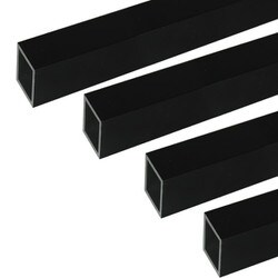 アルミ角パイプ 1m 2.0×50×50mm ブラック 4本組