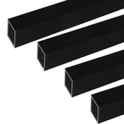 アルミ角パイプ 1m 2.0×50×50mm ブラック 4本組
