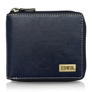EDWIN ホワイトステッチ2 ラウンドジップ 二つ折財布 NAVY 22269262
