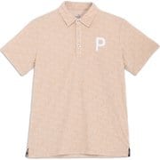 627644 [ゴルフ Pパイルジャカードポロ 02 ベージュ M]