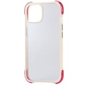 PM-A23AHVAIRWH [iPhone 15用 ケース ハイブリッド カバー 衝撃吸収 軽量 カメラ周り保護 ワイヤレス充電可 ストラップホールシート付 ホワイト×レッド]