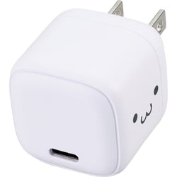 USB急速充電器 USB PD（パワーデリバリー）対応 20W USB-C×1 折りたたみプラグ しろちゃん（ホワイト×ブラック） MPA-ACCP7320WF