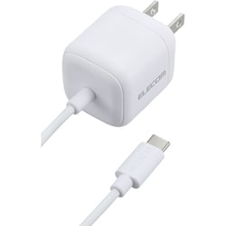 急速充電器 USB PD（パワーデリバリー）対応 USB-Cケーブル一体型 1.5m 20W 折りたたみプラグ ホワイト MPA-ACCP7420WH