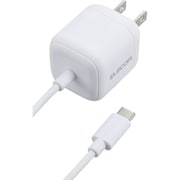 急速充電器 USB PD(パワーデリバリー)対応 USB-Cケーブル一体型 1.5m 20W 折りたたみプラグ ホワイト MPA-ACCP7420WH