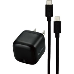 USB急速充電器 USB PD（パワーデリバリー）対応 20W USB-C×1 Type-Cケーブル付き（1.5m） 折りたたみプラグ ブラック MPA-ACCP7620BK