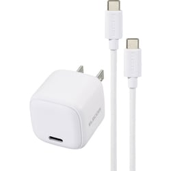 USB急速充電器 USB PD（パワーデリバリー）対応 20W USB-C×1 Type-Cケーブル付き（1.5m） 折りたたみプラグ ホワイト MPA-ACCP7620WH