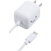 急速充電器 USB PD(パワーデリバリー)対応 USB-Cケーブル一体型 1.5m 30W PPS対応 折りたたみプラグ しろちゃん(ホワイト×ブラック) MPA-ACCP7930WF