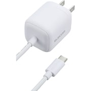 急速充電器 USB PD(パワーデリバリー)対応 USB-Cケーブル一体型 2.5m 30W PPS対応 折りたたみプラグ ホワイト MPA-ACCP8030WH