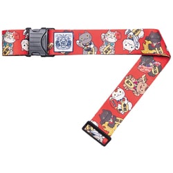 58223 [タビタツ スーツケースベルト 招き猫 バゲッジベルト ワンタッチベルト ネコ ねこ 日本 JAPAN 和柄]