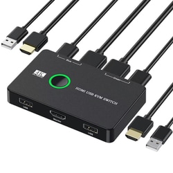 パソコン切替器 コード付 HDMI 4K60Hz対応 HDX-KVM