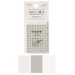 水性ペンで書けるマスキングテープ ミシン目入り シート MST-FA37-CGY