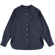 ウィメンズ バンドカラーロングスリーブマウンテンシャツ W's Band Collar Mt.Shirt L/S TSSWS403 NVB ネイビー Sサイズ [アウトドア シャツ レディース]