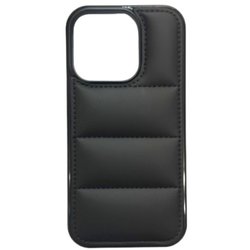 AIC23-DJ14PBK [ダウンジャケット風ソフトケース iPhone 14 Pro用 ブラック]