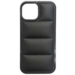 AIC23-DJ15BK [ダウンジャケット風ソフトケース iPhone 15用 ブラック]