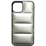 AIC23-DJ15SV [ダウンジャケット風ソフトケース iPhone 15用 シルバー]