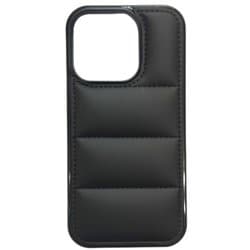 AIC23-DJ15PBK [ダウンジャケット風ソフトケース iPhone 15 Pro用 ブラック]