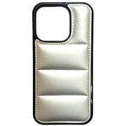 AIC23-DJ15PSV [ダウンジャケット風ソフトケース iPhone 15 Pro用 シルバー]