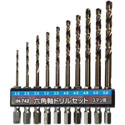 ステン用ドリルセット 10本組 IH-742