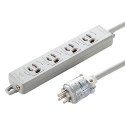 電源タップ マグネット 医用設置プラグ JIS T1021適合品 4個口 3m 3ピン ホスピタルグレード 抜け止め 高強度 白色コンセント 病院 実験室 電子機器 コンピュータ室 TAP-HPM4-3W