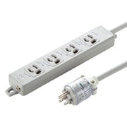 電源タップ マグネット 医用設置プラグ JIS T1021適合品 4個口 3m 3ピン ホスピタルグレード 抜け止め 高強度 白色コンセント 病院 実験室 電子機器 コンピュータ室 TAP-HPM4-3W