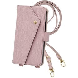 2WAY-IP14PS-GP [iPhone 14 Plus 用 ケース 手帳型 2Way スマホショルダー スマホケース シンプル くすみカラー グレイッシュピンク]