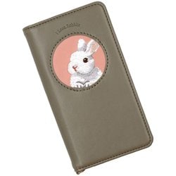 RA-XP1-4-TWH [Xperia 1 IV 用 ケース うさぎ刺繍 手帳型 スマホケース スタンド機能 立ち耳 ホワイト]