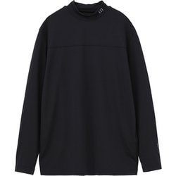 TM 24SS L/S Mock Neck 7AJ011 0BLK L [ゴルフシャツ メンズ モックネック 長袖Tシャツ Lサイズ ブラック]
