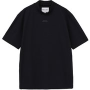 TM 24SS S/S Mock Neck 7AJ012 0BLK M [ゴルフシャツ メンズ ロゴ入り半袖モックネック Mサイズ ブラック]