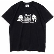 ナンガ×タコマフジレコード ビッグフットサーベイプロジェクト ロゴティー NANGA×TACOMA FUJI RECORDS BIGFOOT SURVEY PROJECT LOGO TEE N000837 BLK Lサイズ [アウトドア カットソー メンズ]