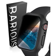 BAR103-41MM-BLACK [Apple Watch 7-9 41mm用 耐水PCケース のぞき見防止 BARIOUS BARIGUARD マットブラック]