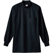 0058-4-LL [桑和 0058 長袖ハイネックTシャツ（胸ポケット付き） ブラック LL]