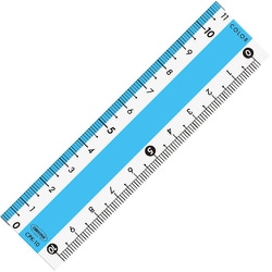共栄プラスチック カラー直線定規 10cm ブルー CPK-10-B