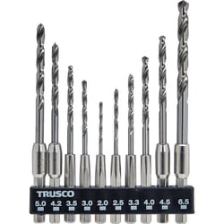 TRUSCO 六角軸鉄工ドリル 10本組 T6SDN-10AS