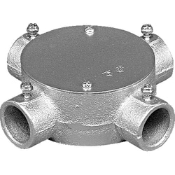 TCO431 [外山電気 ねじ無し 丸型BOX四方出]