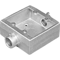TCS2231 [外山電気 ねじ無し角型BOX2個用直通]