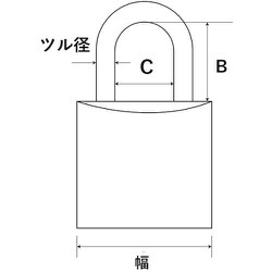 WAKI ツル長シリンダー錠 TWE 40X48MM TWE