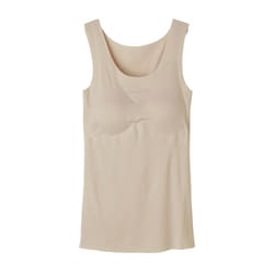 KIREILABO（キレイラボ） Fitte 完全無縫製 タンクトップ（パッド付） L ホワイトベージュ KB2058NY