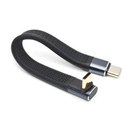 USB4対応 TYPE-C 変換ショートケーブル 垂直L型 SLIM TCTCSC-UD-SLIM